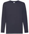 SS19B Kids Long Sleeve Valueweight T Deep Navy colour image